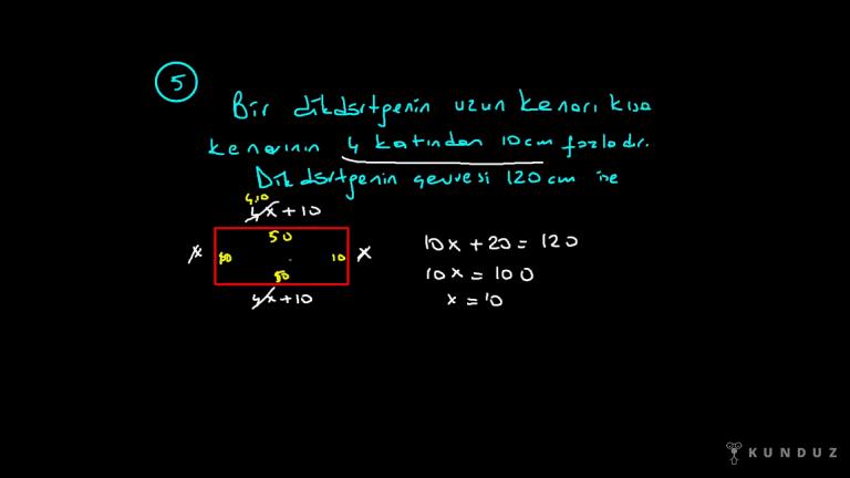 Birinci Dereceden Bir Bilinmeyenli Denklem Problemleri