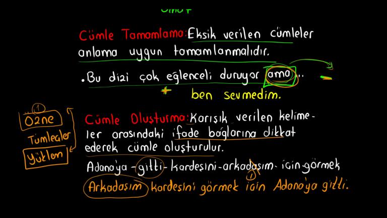 Cümlenin Konusu ve Ana Fikri