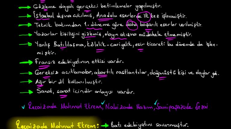Tanzimat İkinci Dönem Romanının Özellikleri