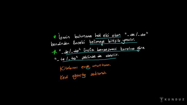 "De"nin Yazımı