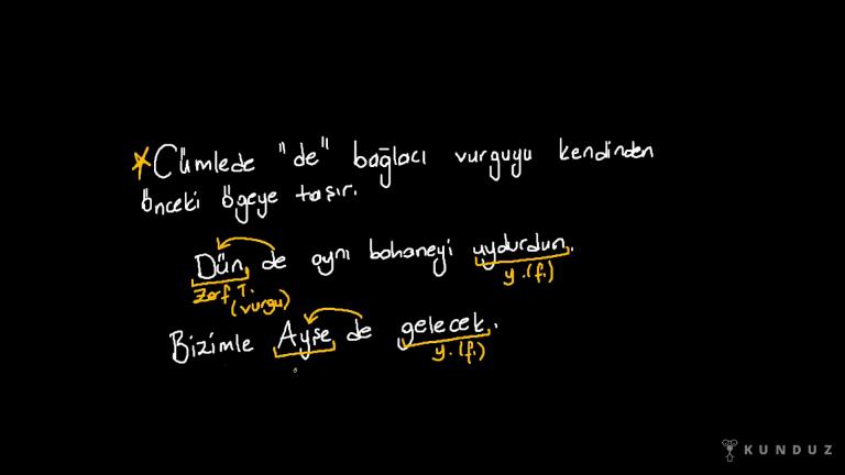 Cümlede Vurgulanan Öğe