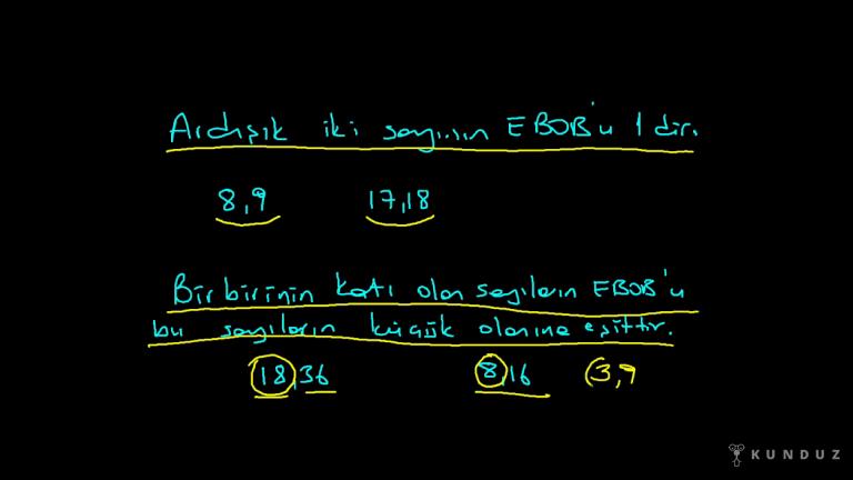 En Büyük Ortak Bölen (EBOB)