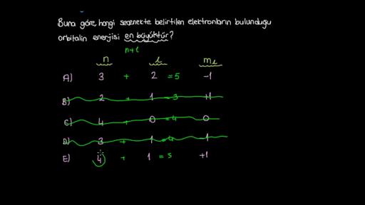 Atomun Kuantum Modeli Örnek Sorular Bölüm 1