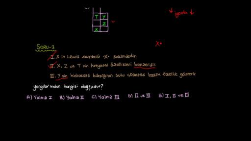 Periyodik Sistem Örnek Sorular Bölüm 4