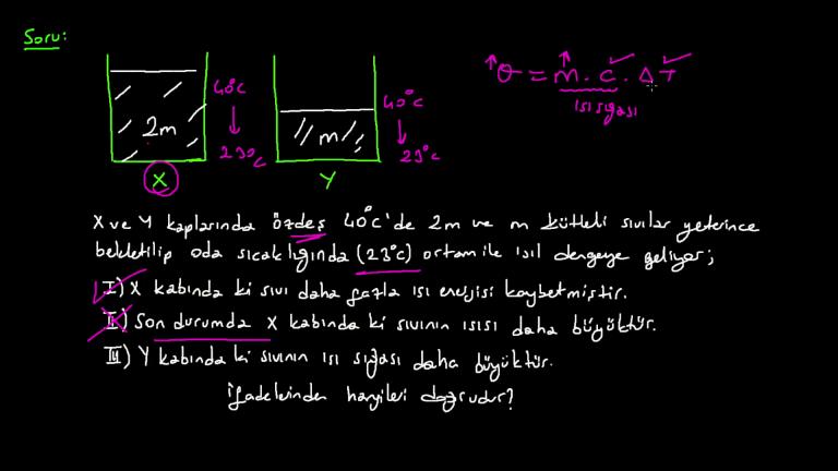 Isı ve Sıcaklık Örnek Sorular Bölüm 1