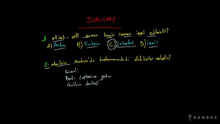 Misakı Milli ve Büyük Millet Meclisinin Açılışı