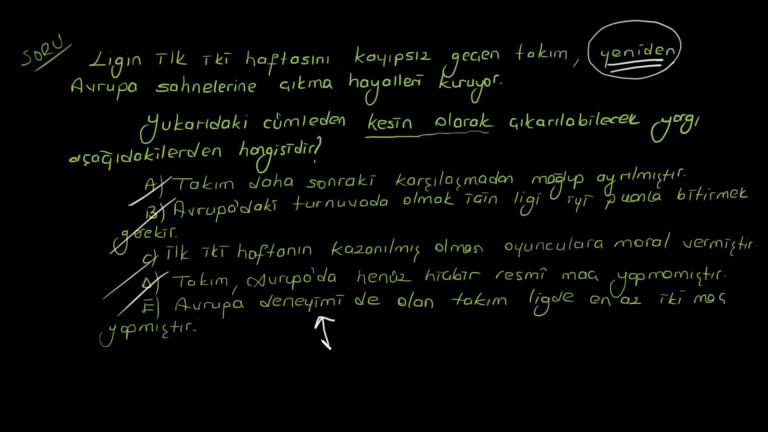 Cümlede Anlam Kavramlar Bölüm 1