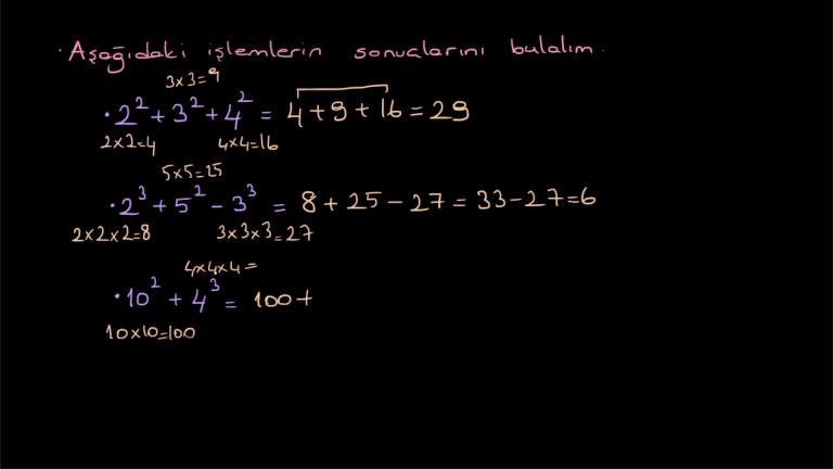 Üslü Biçimde Gösterme