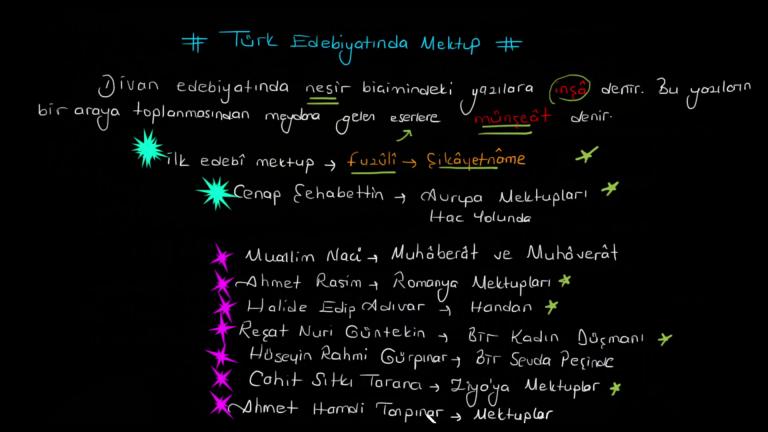 Mektup Türü ve Özellikleri