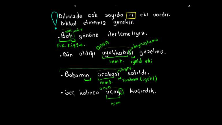 İsim Çekim Ekleri