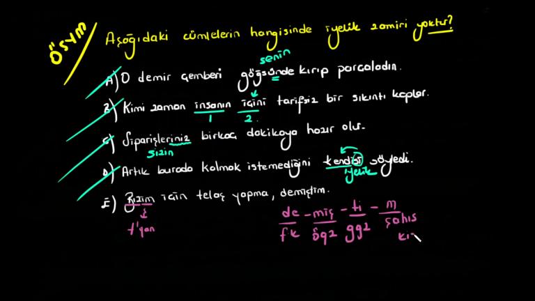 İyelik ve İlgi Zamiri