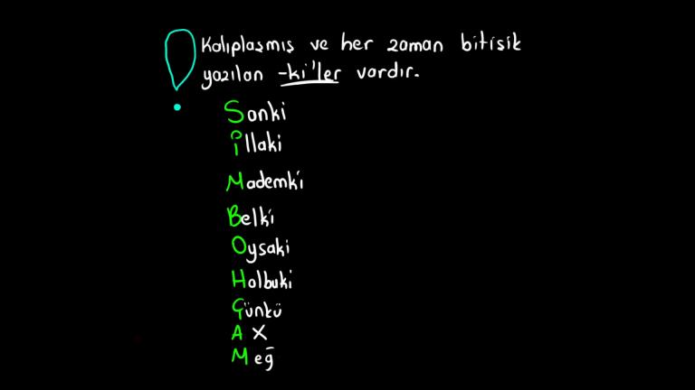 Ki'nin Yazımı