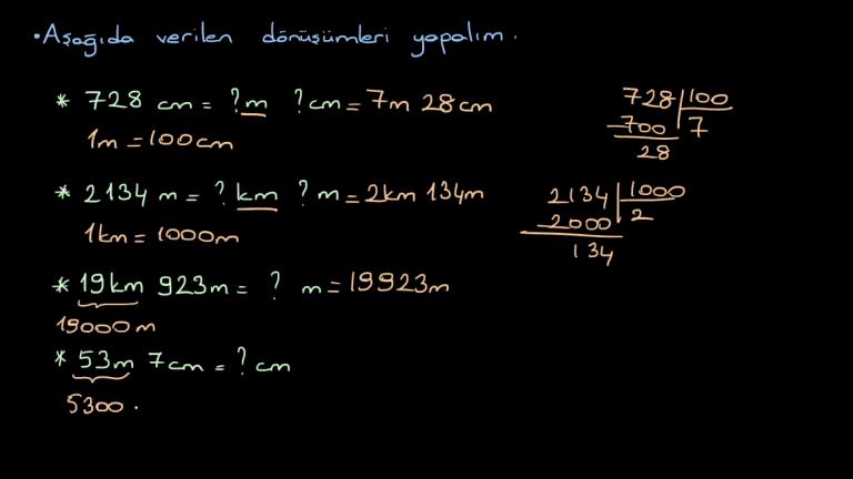 Uzunluk Ölçme Birimleri