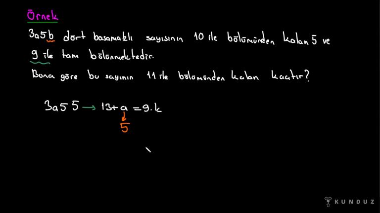 5, 10 ve 11 ile Bölünebilme Kuralları