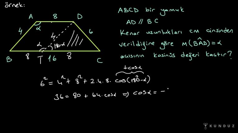 Kosinüs Teoremi Örnek Sorular Bölüm 2