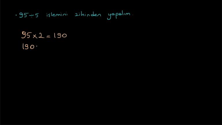 Çarpma ve Bölme İşleminde Tahmin
