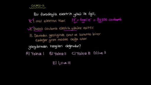 Kimya ve Elektrik Örnek Sorular Bölüm 3