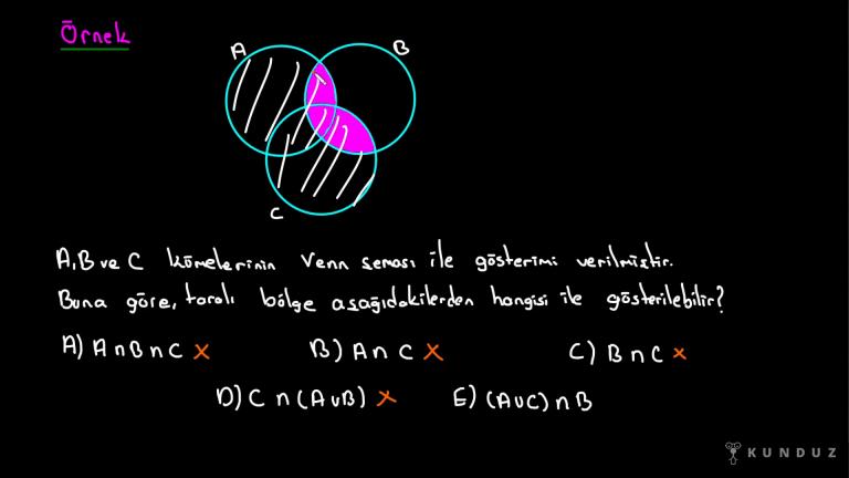 Kesişim ve Birleşim İşlemi Özellikleri Bölüm 2
