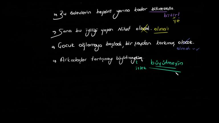 Fiilde Kip Kayması