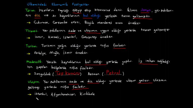 Ülkemizin Beşeri Coğrafyası