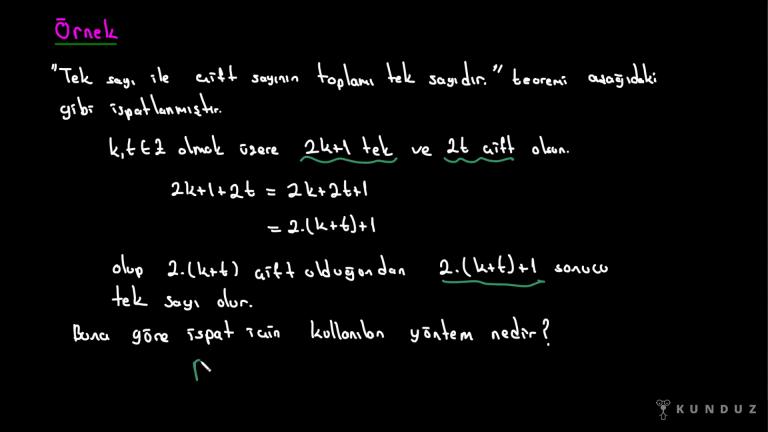 İspat Kavramları ve Yöntemleri Örnek Sorular Bölüm 1