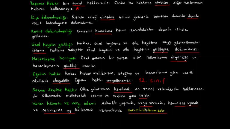 Temel Hak ve Sorumluluklar