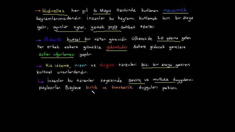 Kültürümüzü Tanıyalım