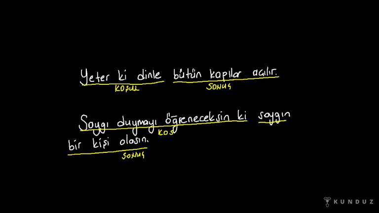 Koşul Sonuç İlişkisi