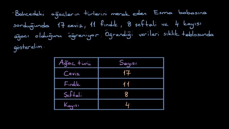 Tablo Oluşturma ve Yorumlama