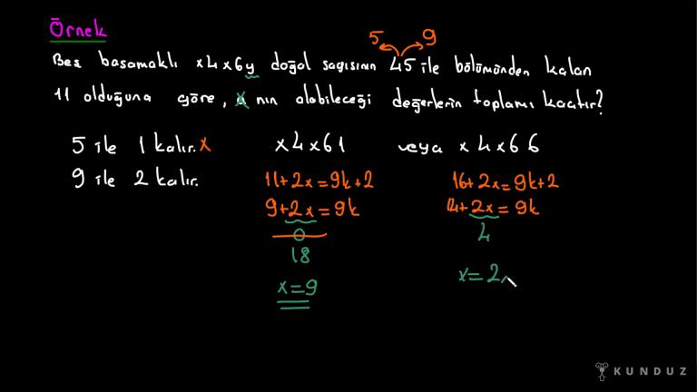 Bölünebilme Kuralları Örnek Sorular Bölüm 1
