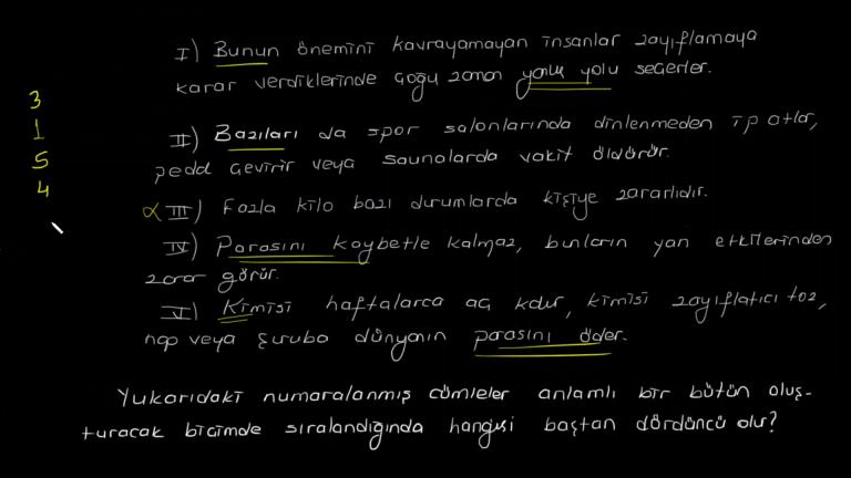 Paragraf Oluşturma ve Sıralama