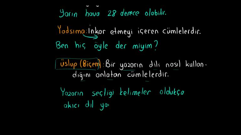 Cümlenin İlettiği Duygu ve Düşünceler