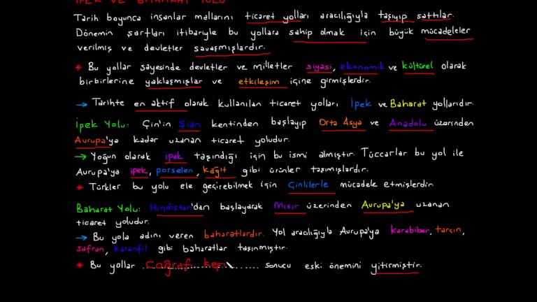 İpek ve Baharat Yolu