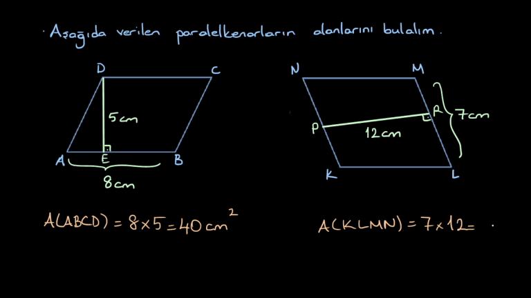 Paralelkenarda Alan Bağıntısı