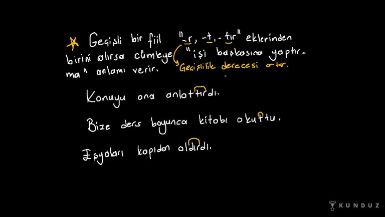 Nesnesine Göre Geçişli Fiil