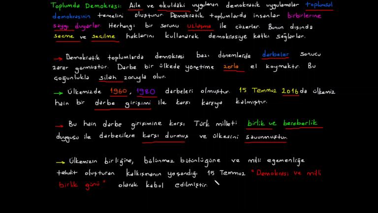 Toplumsal Hayat ve Demokrasi