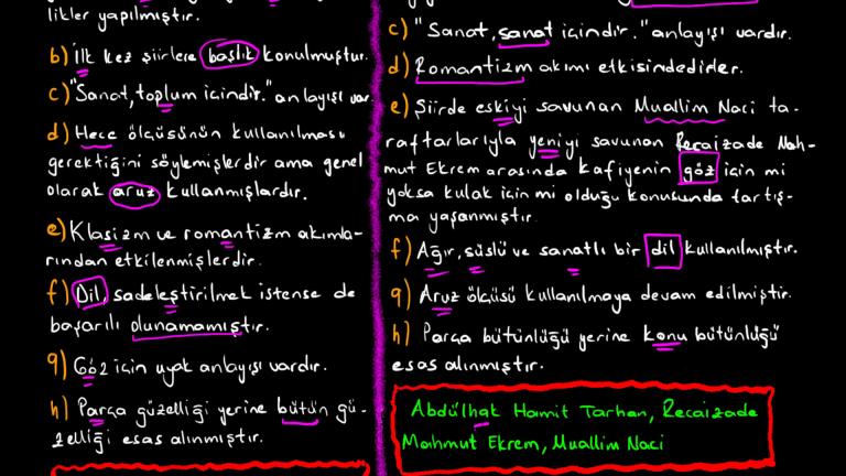 Tanzimat Şiirinin Özellikleri