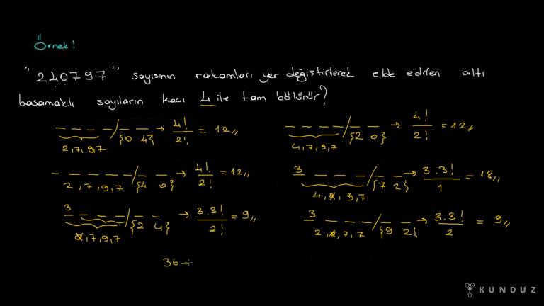 Tekrarlı Permütasyon Bölüm 3