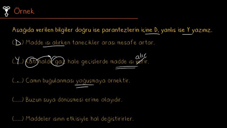 Maddenin Hal Değişimi