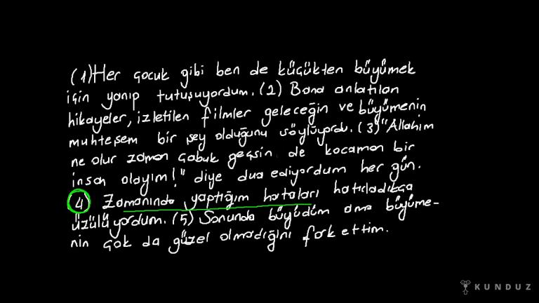 Paragrafın Akışını Bozan Cümle