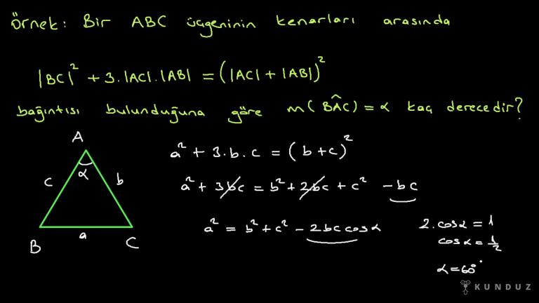 Kosinüs Teoremine Giriş