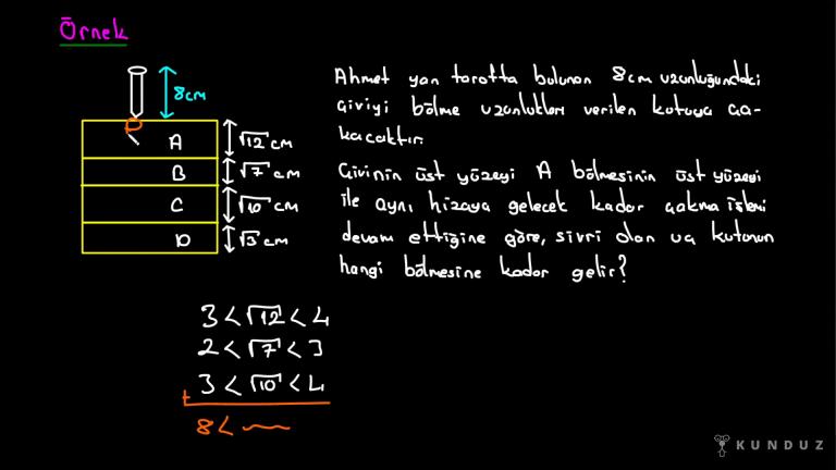 Köklü Sayılarda İşlemler Gerçek Hayat Problemleri