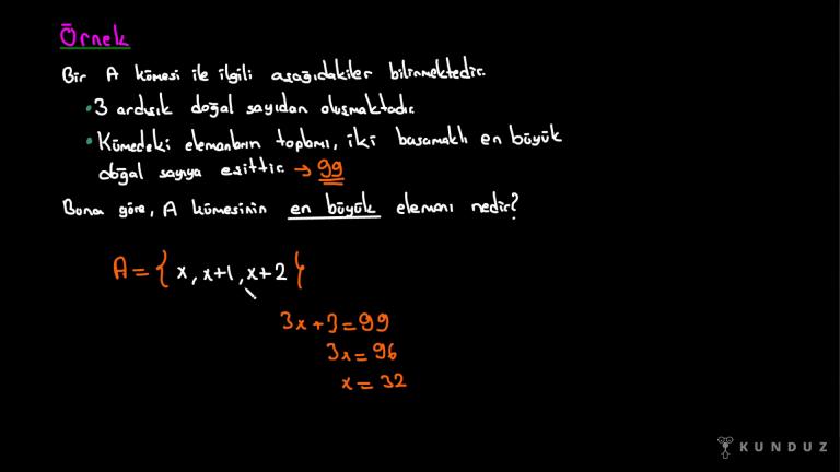 Kümelere Giriş Örnek Sorular Bölüm 2