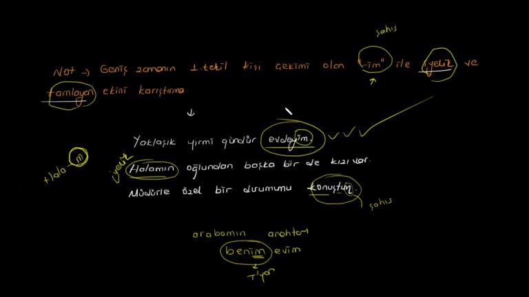 Ek Fiilin Geniş Zamanı
