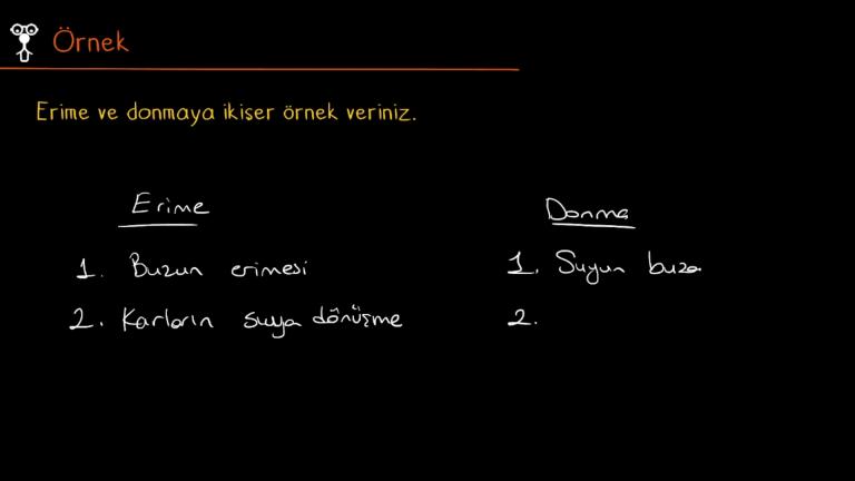 Erime ve Donma