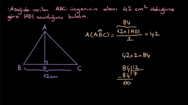 Üçgende Alan Bağıntısı