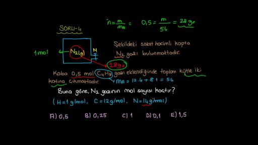 Mol Kavramı Örnek Sorular