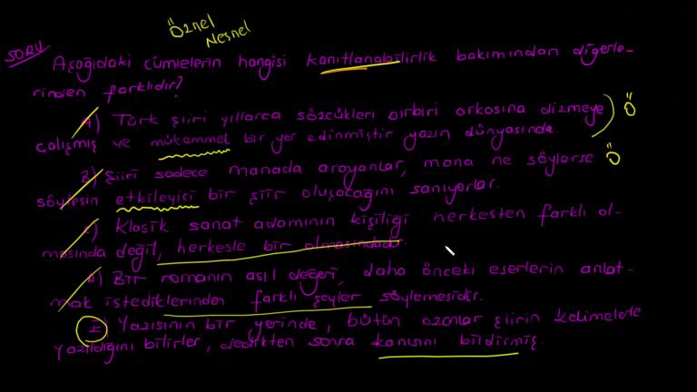 Öznel ve Nesnel Anlam