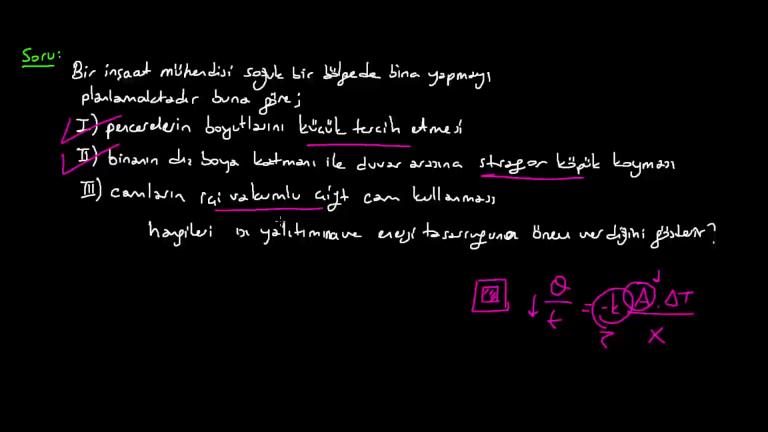 Isı ve Sıcaklık Örnek Sorular Bölüm 3