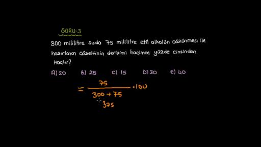 Karışımlar Örnek Sorular Bölüm 2